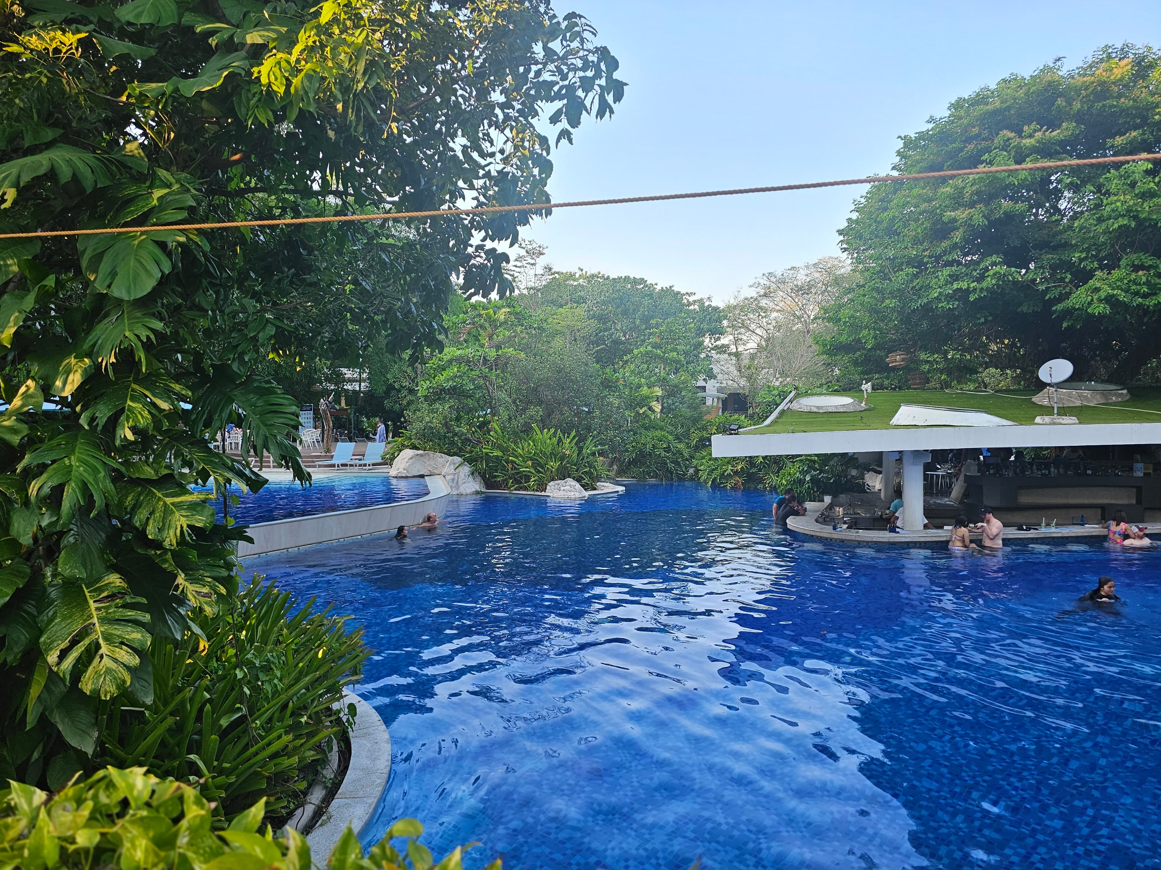 Pool lounge area at the resort